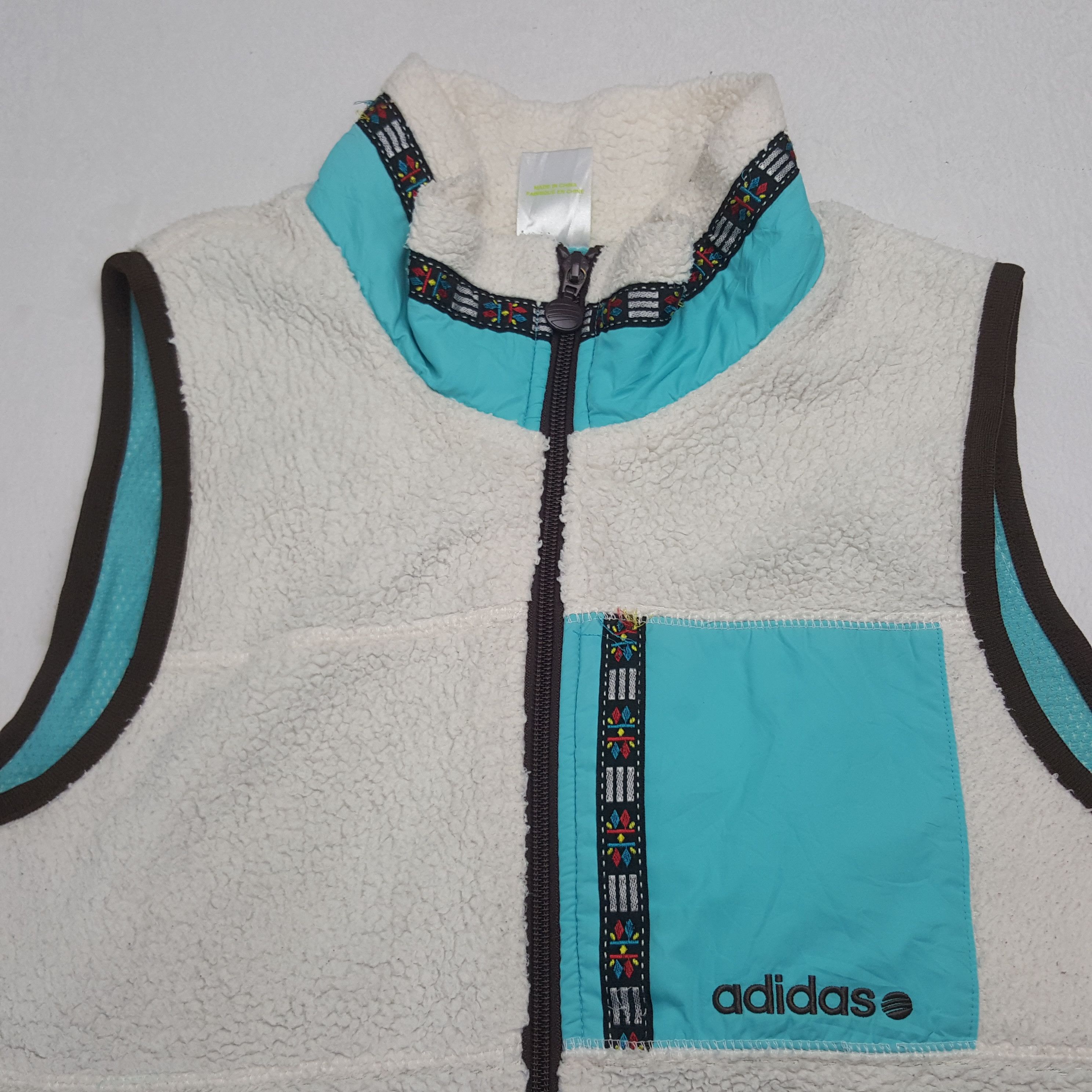 Adidas × Japanese Brand × Vintage Vintage Adidas Yohji Yamamoto Japan Custom Art Sherpa Vest Size US XS / EU 42 / 0 - 11 Thumbnail