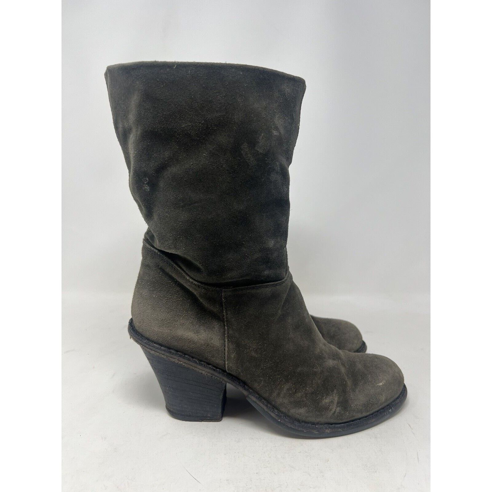 Fiorentini + Baker Fiorentini Baker Gray suede Leather Pull on Women’s Boots 39 Size US 8 / IT 38 - 4 Thumbnail
