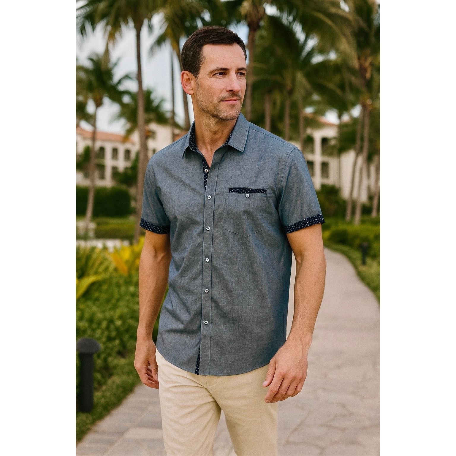 Other Craft+Flow blue mens button down dress shirt NEW NWT Size: L Size US L / EU 52-54 / 3 - 1 Thumbnail