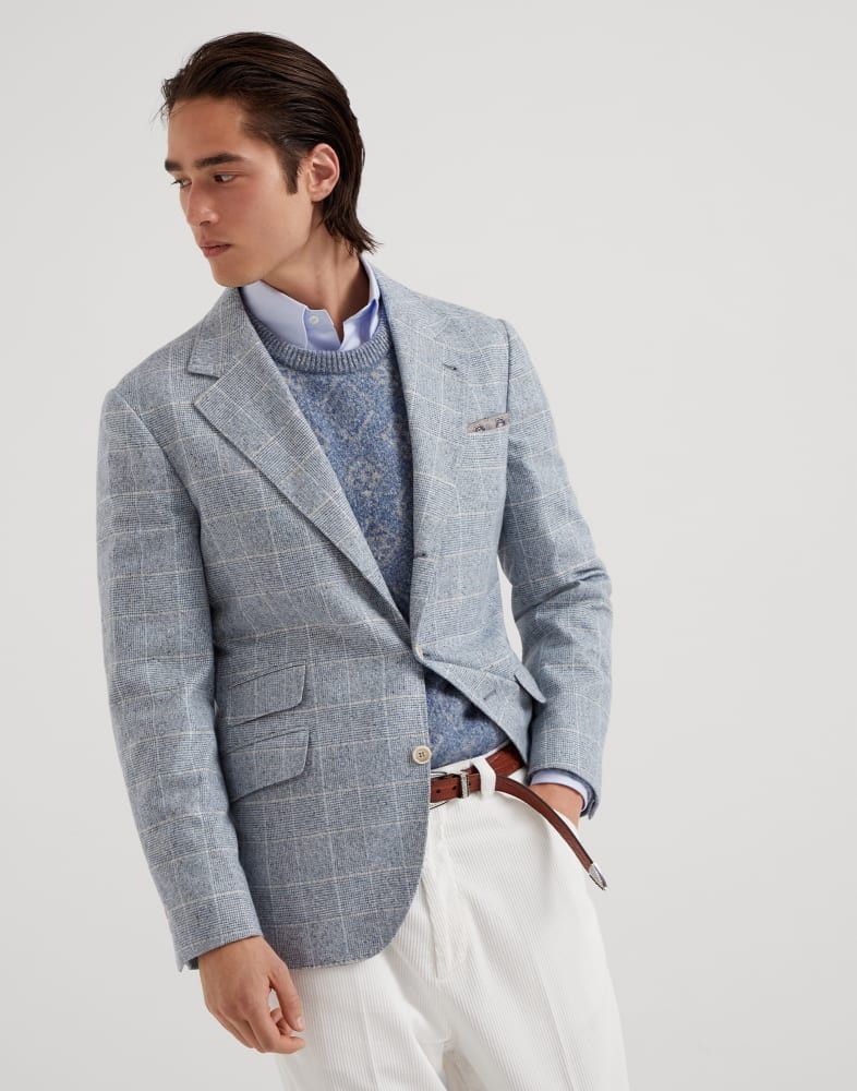 Brunello Cucinelli o1w1db10825 Suit-Type Jacket in Light/Pastel Blue Size US XL / EU 56 / 4 - 1 Thumbnail