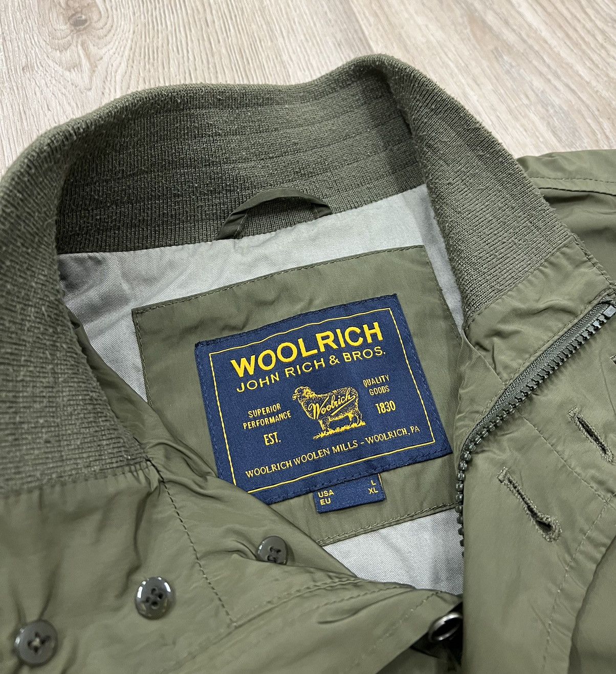 Woolrich Woolen Mills Woolrich Khaki Nylon Light Jacket Size US L / EU 52-54 / 3 - 8 Thumbnail