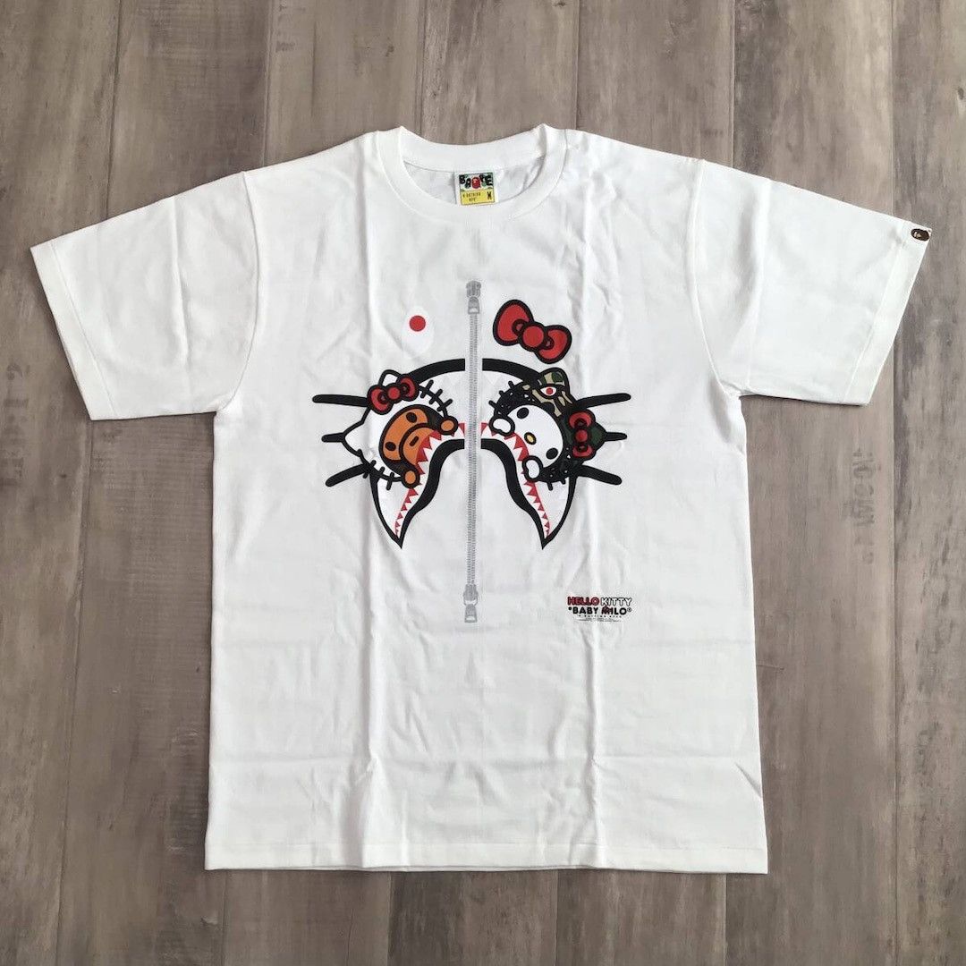 Bape BAPE × SANRIO HELLO KITTY Milo Shark T-Shirt a bathing ape Size US M / EU 48-50 / 2 - 1 Thumbnail