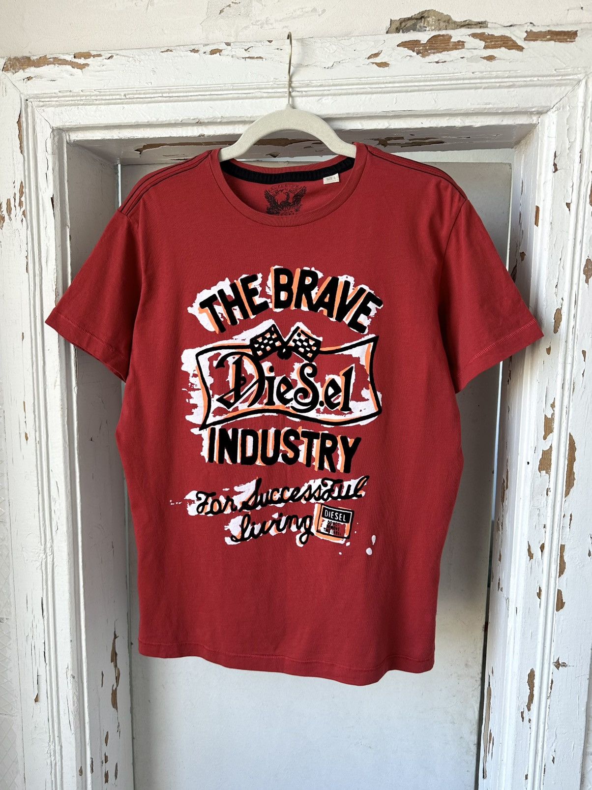Diesel × Vintage Vintage Diesel Printed Red T-shirt Size US M / EU 48-50 / 2 - 1 Thumbnail