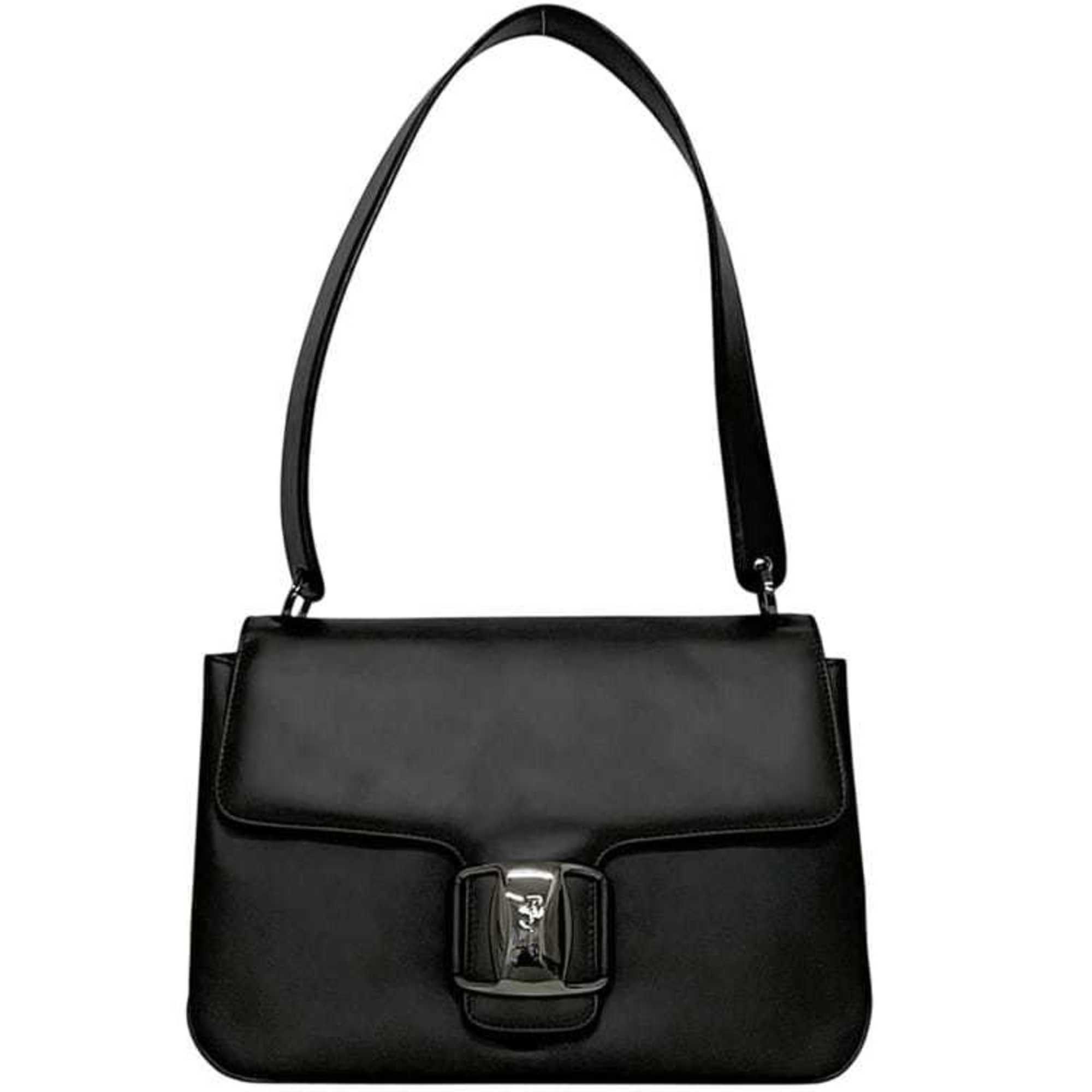 Salvatore Ferragamo Salvatore Ferragamo bag ec-24905 dark brown Vara BZ-21-7643 leather flap matte material women's Size ONE SIZE - 1 Thumbnail