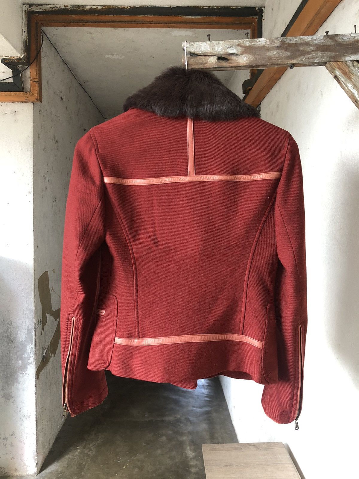 Donna Karan Rare❗️Donna Karan New York Jacket With Fur Size S / US 4 / IT 40 - 2 Thumbnail
