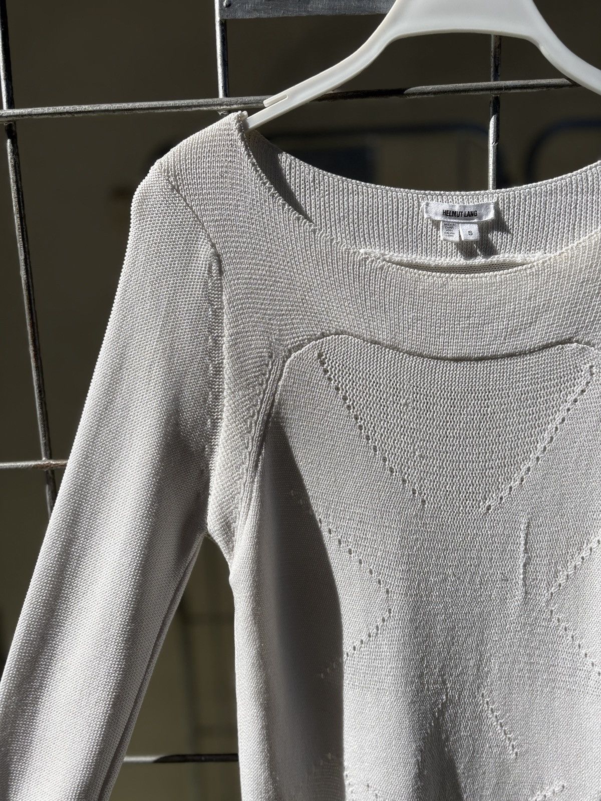 Helmut Lang Helmut Lang white knitted blouse Size S / US 4 / IT 40 - 5 Thumbnail