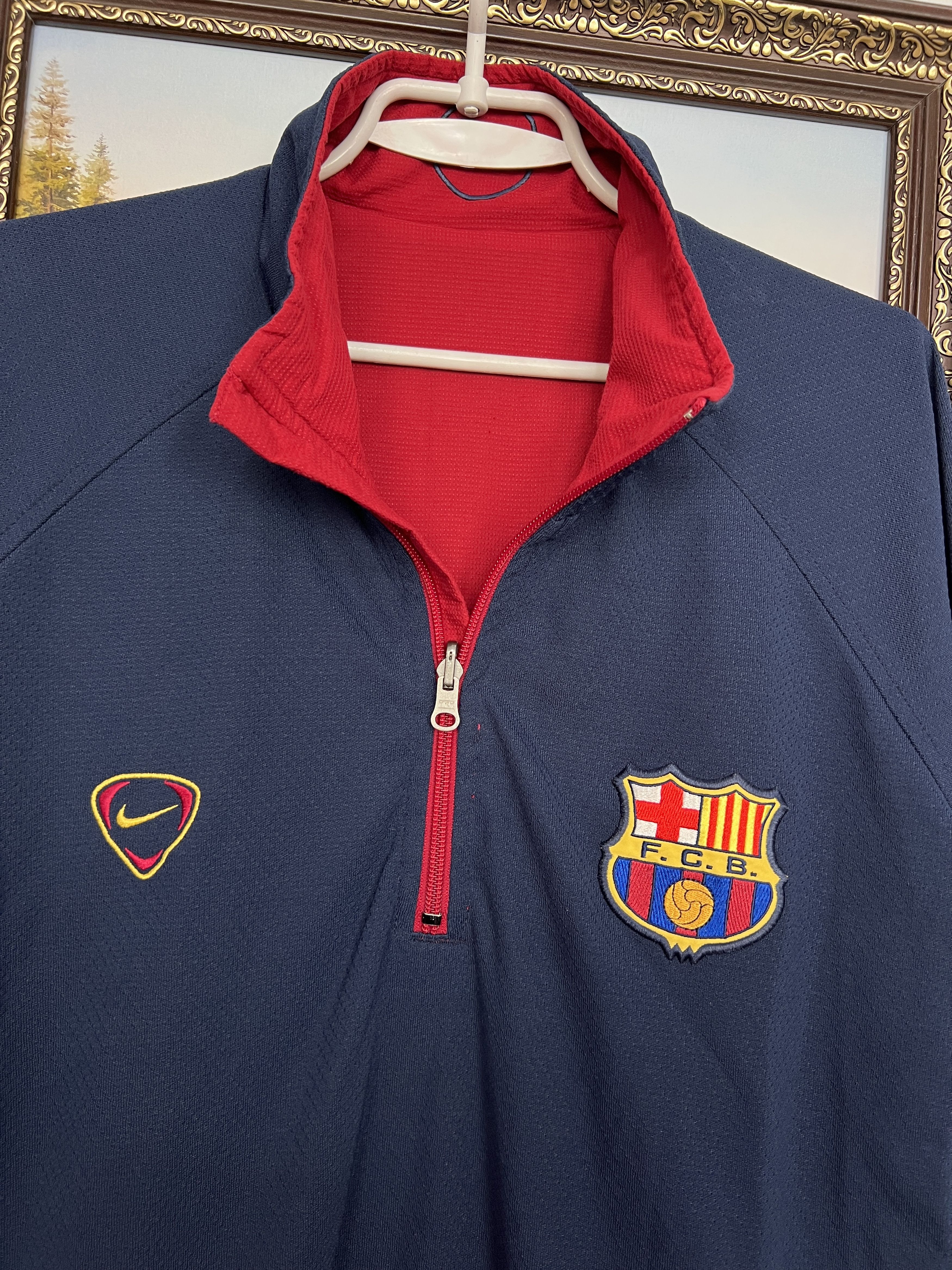 Nike Barcelona Football Double Sided Jacket Soccer Track Top Size US L / EU 52-54 / 3 - 9 Thumbnail