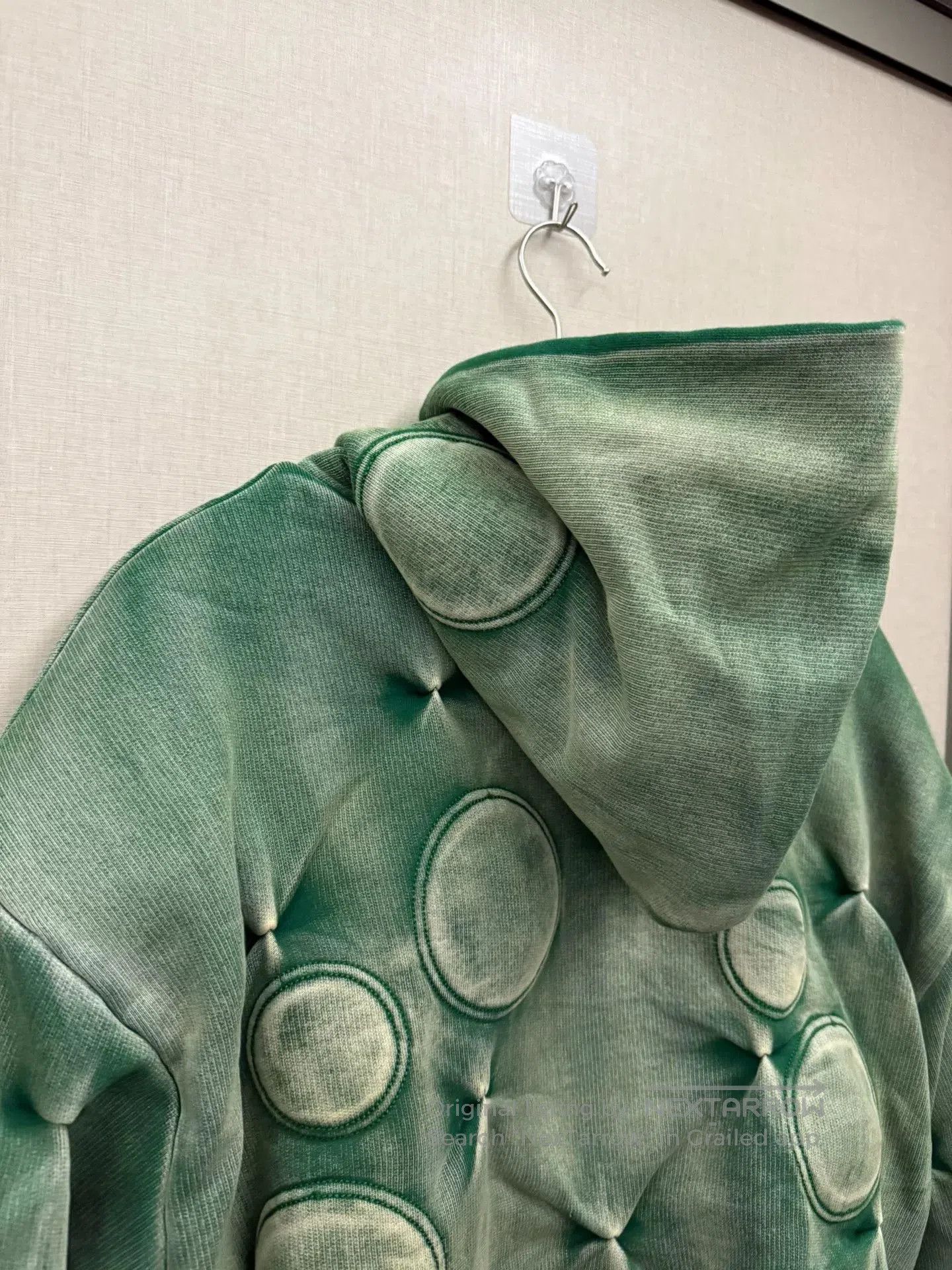 Bad Son padded green hoodie with boxy fit. Size XL / US 12-14 / IT 48-50 - 3 Thumbnail