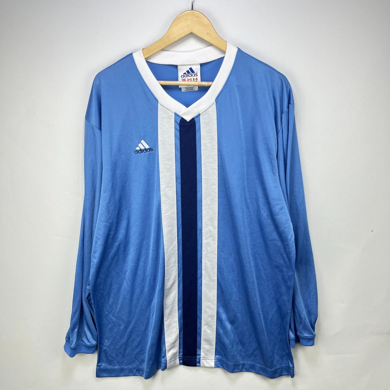 Adidas Vintage 90s Adidas Soccer Jersey Long Sleeve Shirt XL Size US XL / EU 56 / 4 - 1 Thumbnail