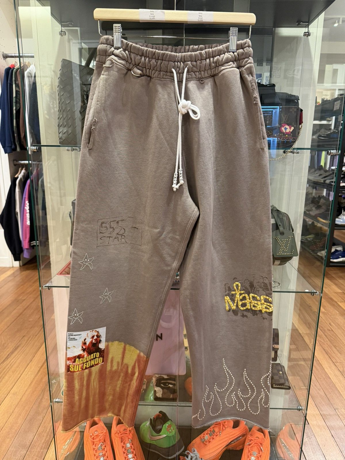 Paly Hollywood Paly Mass Print Sweatpants - Grey Size US 34 / EU 50 - 1 Thumbnail