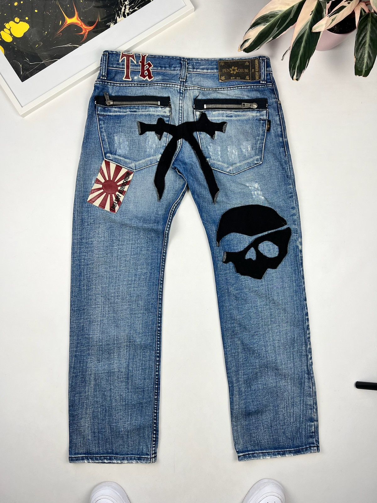 Japanese Brand × Takeshy Kurosawa × Vintage Takeshy Kurosawa Distressed Denim Jeans Japanese Style Size US 34 / EU 50 - 1 Thumbnail