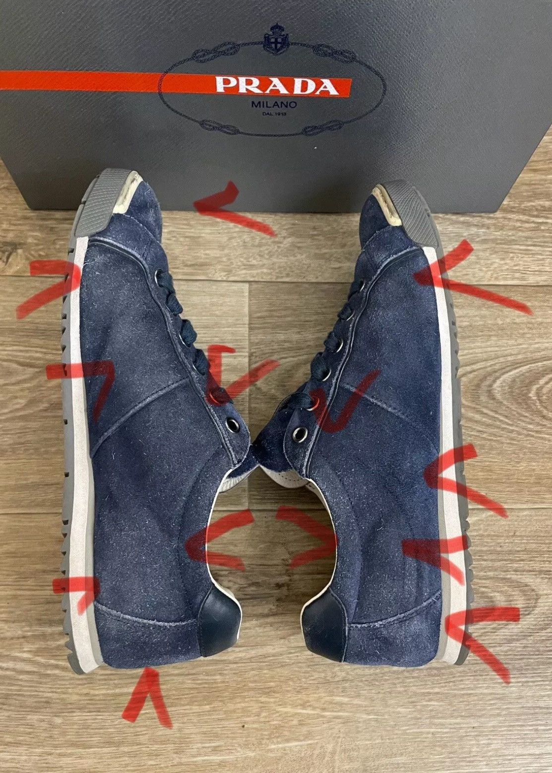 Prada Prada sneakers size 10,5 Size US 10.5 / EU 43-44 - 16 Thumbnail