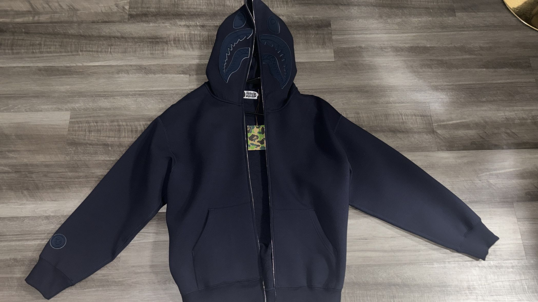 Bape CAMO RELAXED FIT SHARK FULL ZIP HOODIE MENS Size US XL / EU 56 / 4 - 1 Thumbnail