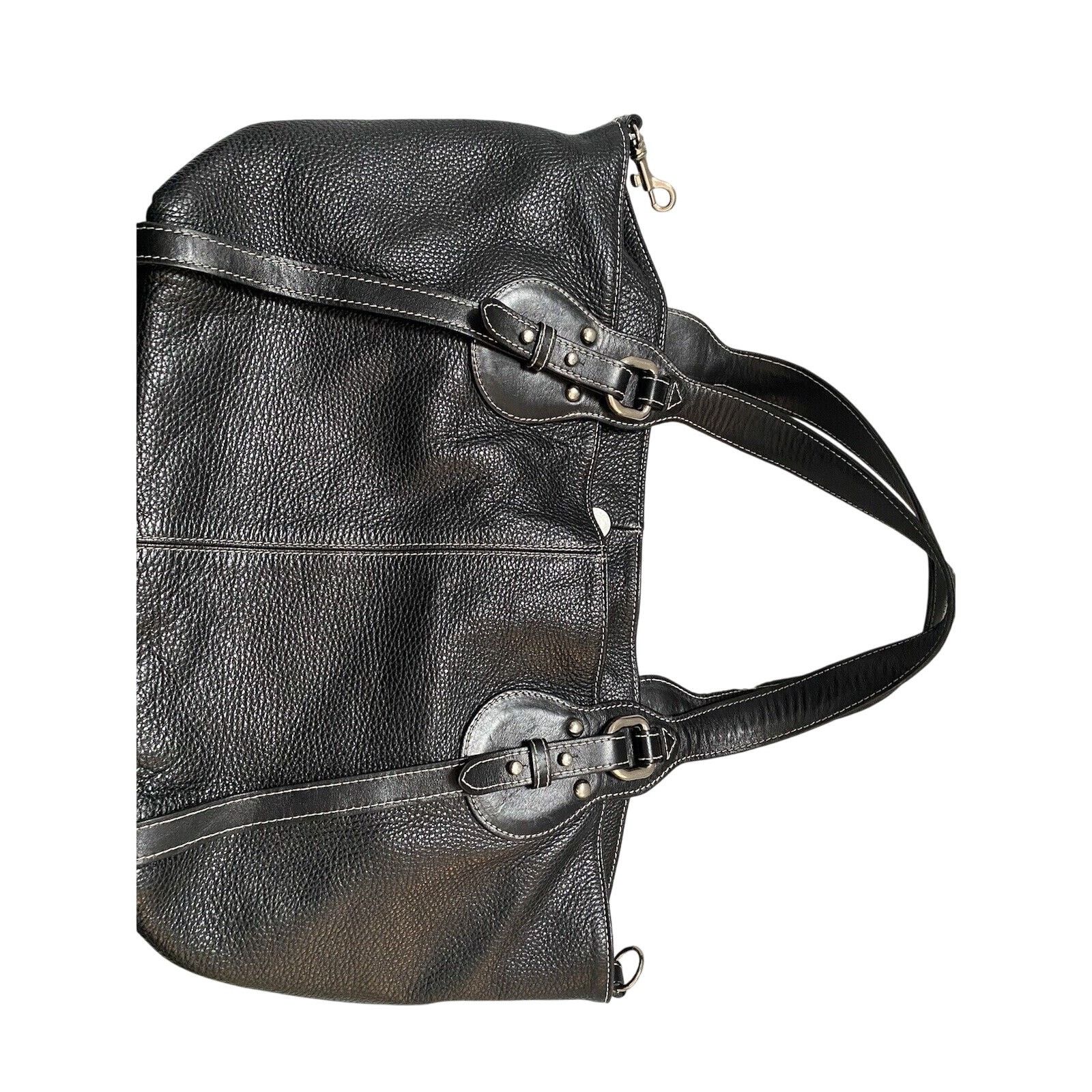 Furla Furla Soft Pebble Double Handle Black Hobo Bag Size ONE SIZE - 24 Thumbnail