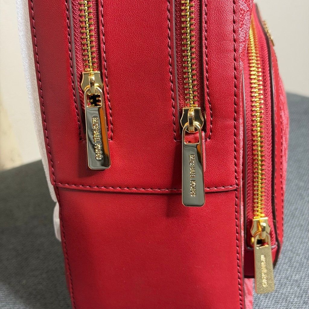 Michael Kors Michael Kors Jaycee Cherry Monogram Mid Zip Pocket Backpack Size ONE SIZE - 5 Thumbnail