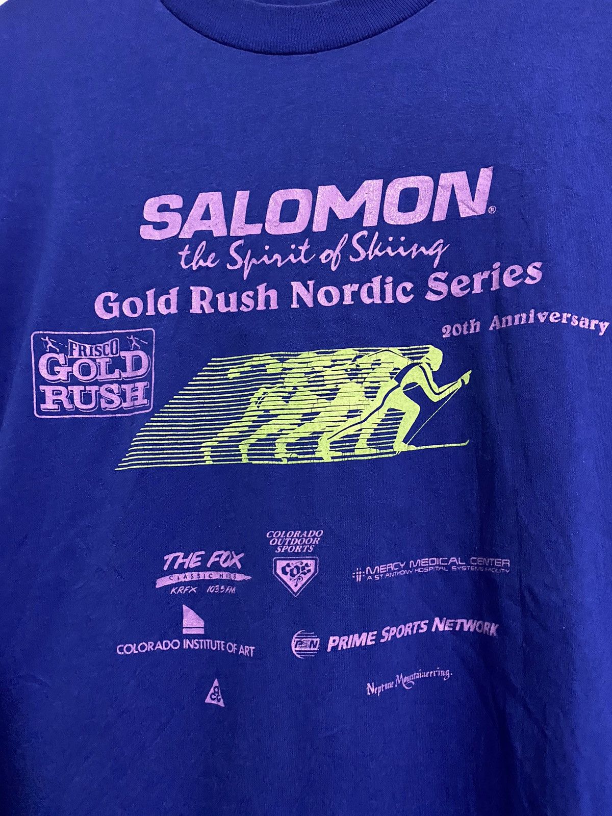 Salomon 💸BINDINGOFFER💸Vintage 80s Salomon 20th Anniversary Tees Size US L / EU 52-54 / 3 - 3 Thumbnail