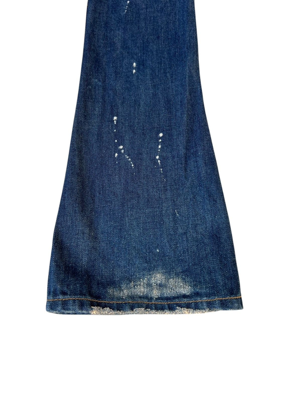 If Six Was Nine × Japanese Brand × Le Grande Bleu (L.G.B.) Material Girl Japan Distressed Denim Super Flare Jeans Size 26" / US 2 / IT 38 - 21 Thumbnail