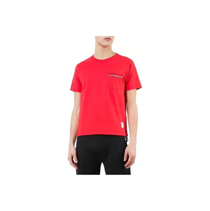 Thom Browne Thom Browne Red Logo Pocket Short Sleeve T-Shirt Size US S / EU 44-46 / 1 - 1 Thumbnail