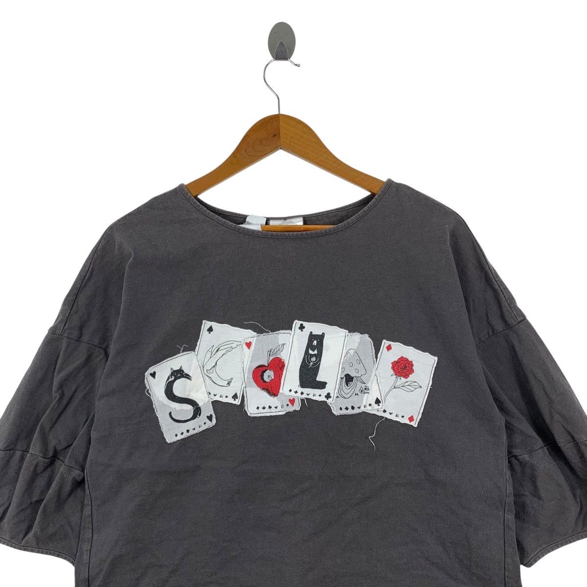 Japanese Brand SCOLAR Japanese Brand Crop Top Short Sleeve Tshirt Size M / US 6-8 / IT 42-44 - 2 Thumbnail