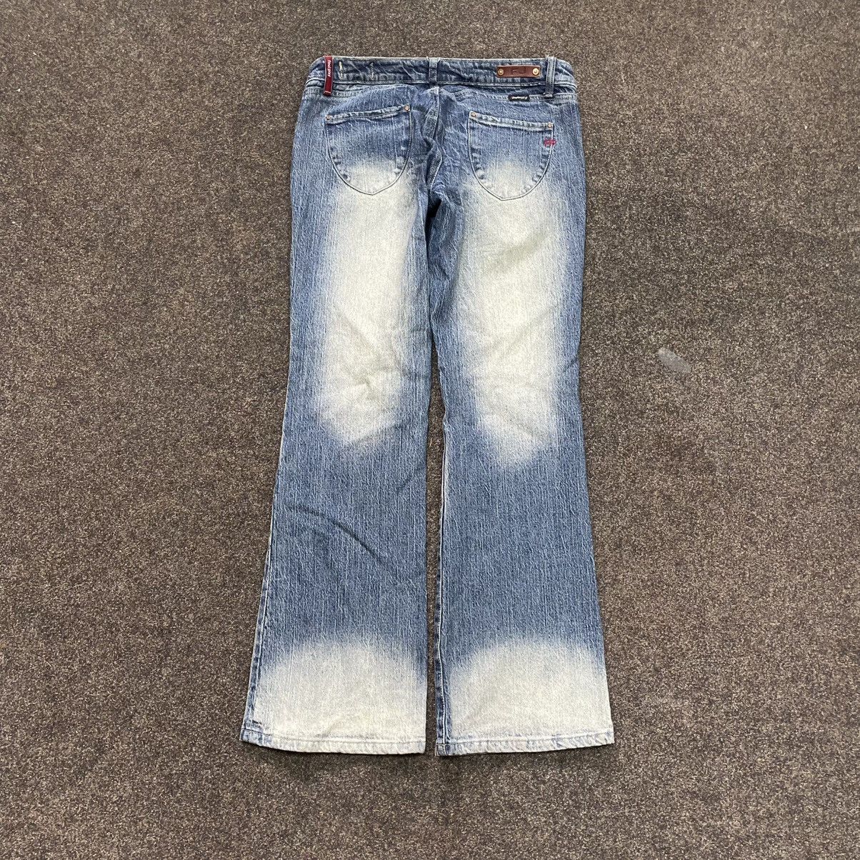 Vintage Vintage Y2K Distressed Flared Jeans Grunge 90s Archive Slim Size 34" / US 12 / IT 48 - 2 Thumbnail