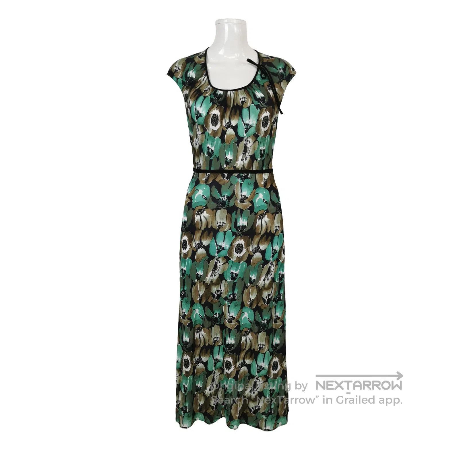 Prada Colorful Printed Round Neck Dress .