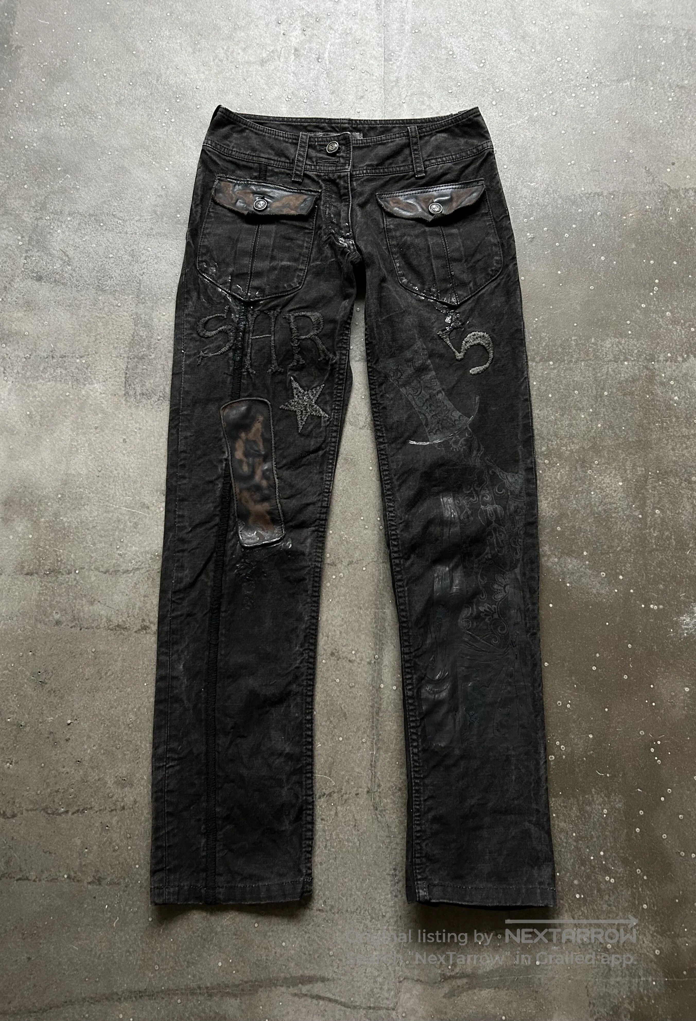 Share Spirit Homme SHARE SPIRIT Embroidered Denim Pants. Size US 30 / EU 46 - 1 Thumbnail