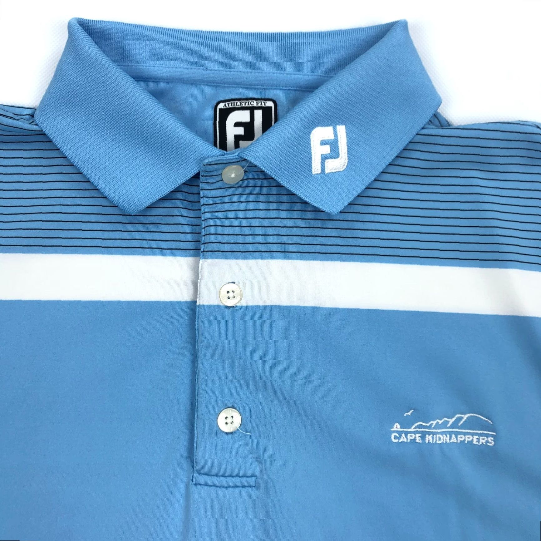 Footjoy FootJoy Polo Shirt Men M Blue Short Sleeve Collared Button Up Front Golf Performance Moisture Wicking Stretch UV UPF Sports Casual 2010s? Size US M / EU 48-50 / 2 - 3 Thumbnail