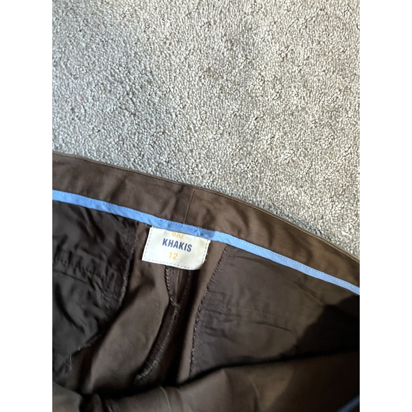 Gap GAP Women's Pants Flat Front Chino 12 Regular Brown Size 34" / US 12 / IT 48 - 5 Thumbnail