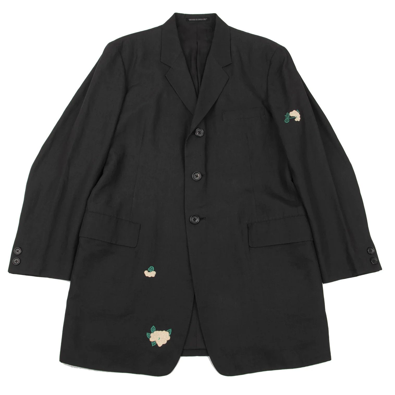 Yohji Yamamoto Yohji Yamamoto Botanical Patch Linen Long Jacket Size US S / EU 44-46 / 1 - 1 Thumbnail