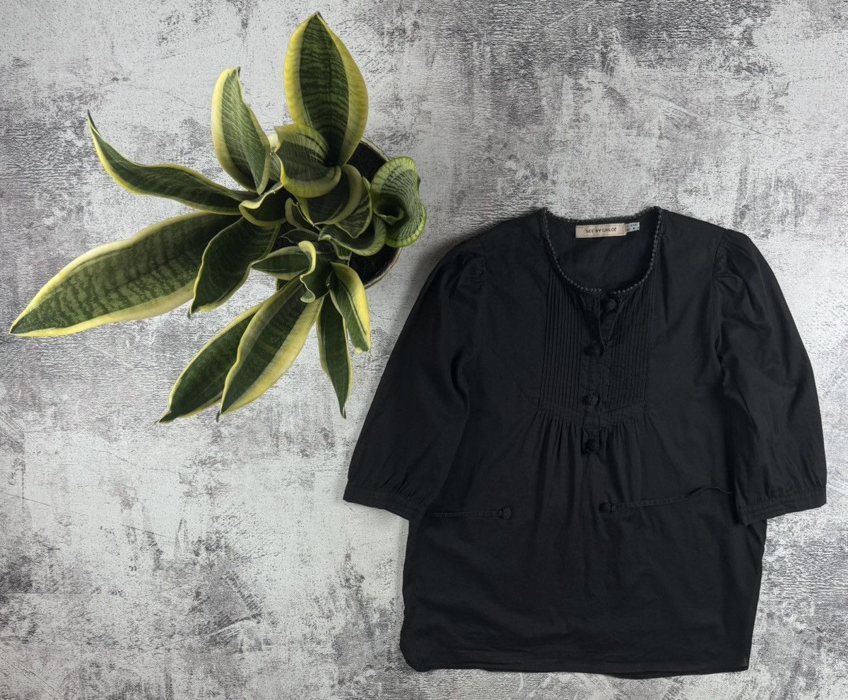 See by Chloe See By Chloé 6 Size Y2K Button Black Women's Shirt Blouse Tunic Top Dress IT 44 Size M / US 6-8 / IT 42-44 - 1 Thumbnail
