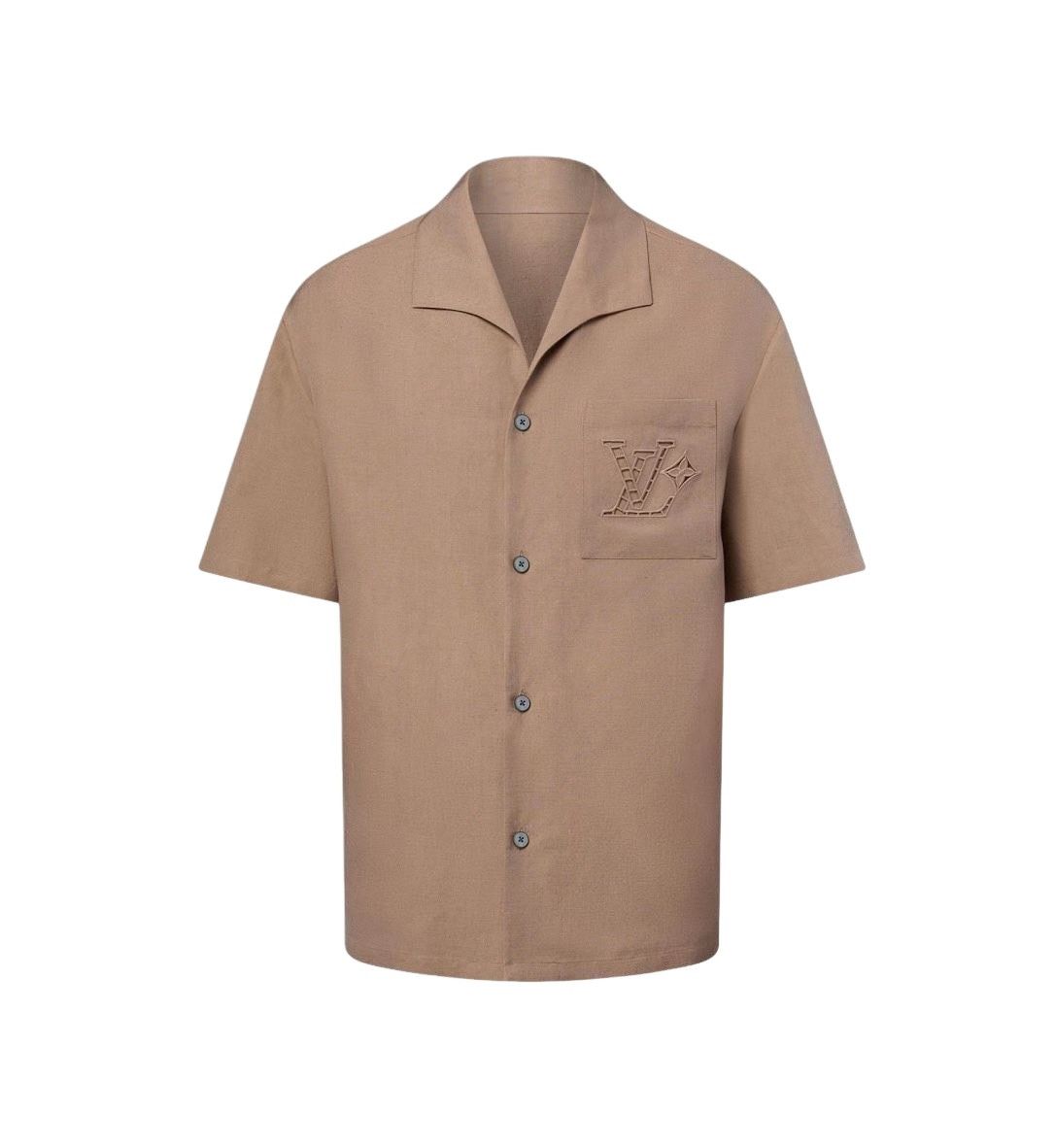 Louis Vuitton Louis Vuitton Logo Embroidered Hemp Silk Shirt XS Size US XS / EU 42 / 0 - 1 Thumbnail