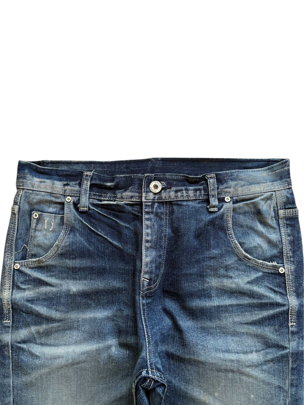 Japanese Brand Vintage Japanese Brand Faded Mud Wash Distressed Jeans Size US 34 / EU 50 - 4 Thumbnail