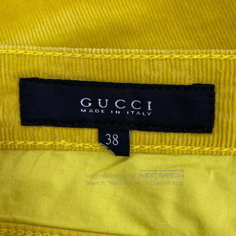 Gucci Gucci Yellow cotton casual trousers Size 25" / US 0 / IT 36 - 6 Thumbnail