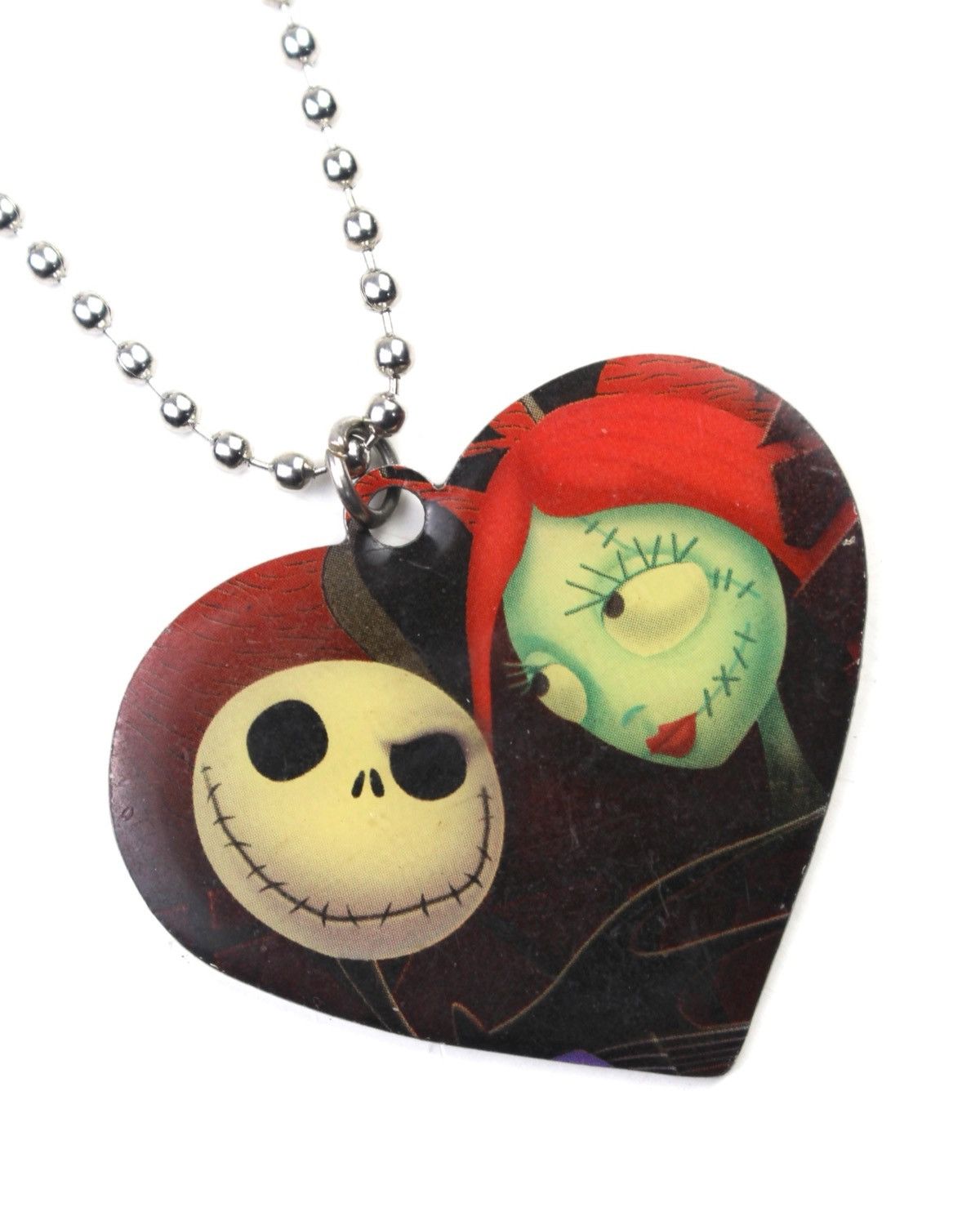 Vintage 2000S DISNEY HEART NECKLACE – JACK & SALLY LOVE EDITION Size ONE SIZE - 3 Thumbnail