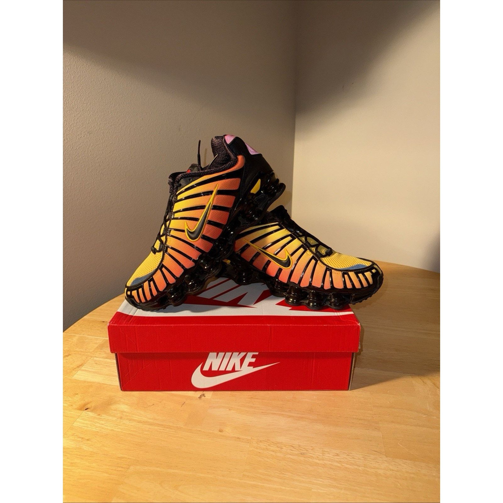 Nike Nike Shox TL ‘Sunrise’ Black Amarillo Red AV3595-004 Men’s Size US 10 / EU 43 - 2 Thumbnail