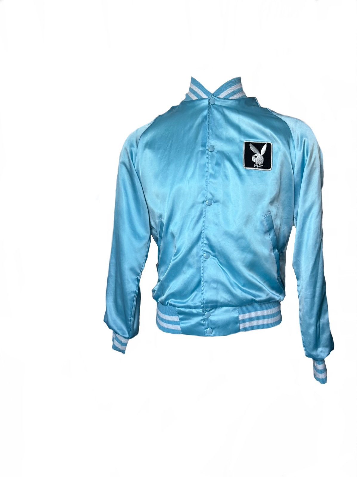 Playboy Satin Varsity Bomber Westark USA Sz M Vintage Playboy Jacket Size US M / EU 48-50 / 2 - 1 Thumbnail