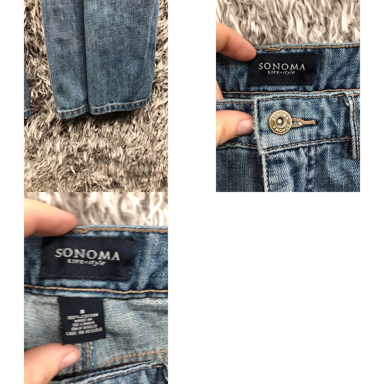 Denime Sonoma Jeans Size 8 Womens Mid Rise Dark Wash Blue Denim Bootcut Size 30" / US 8 / IT 44 - 8 Thumbnail