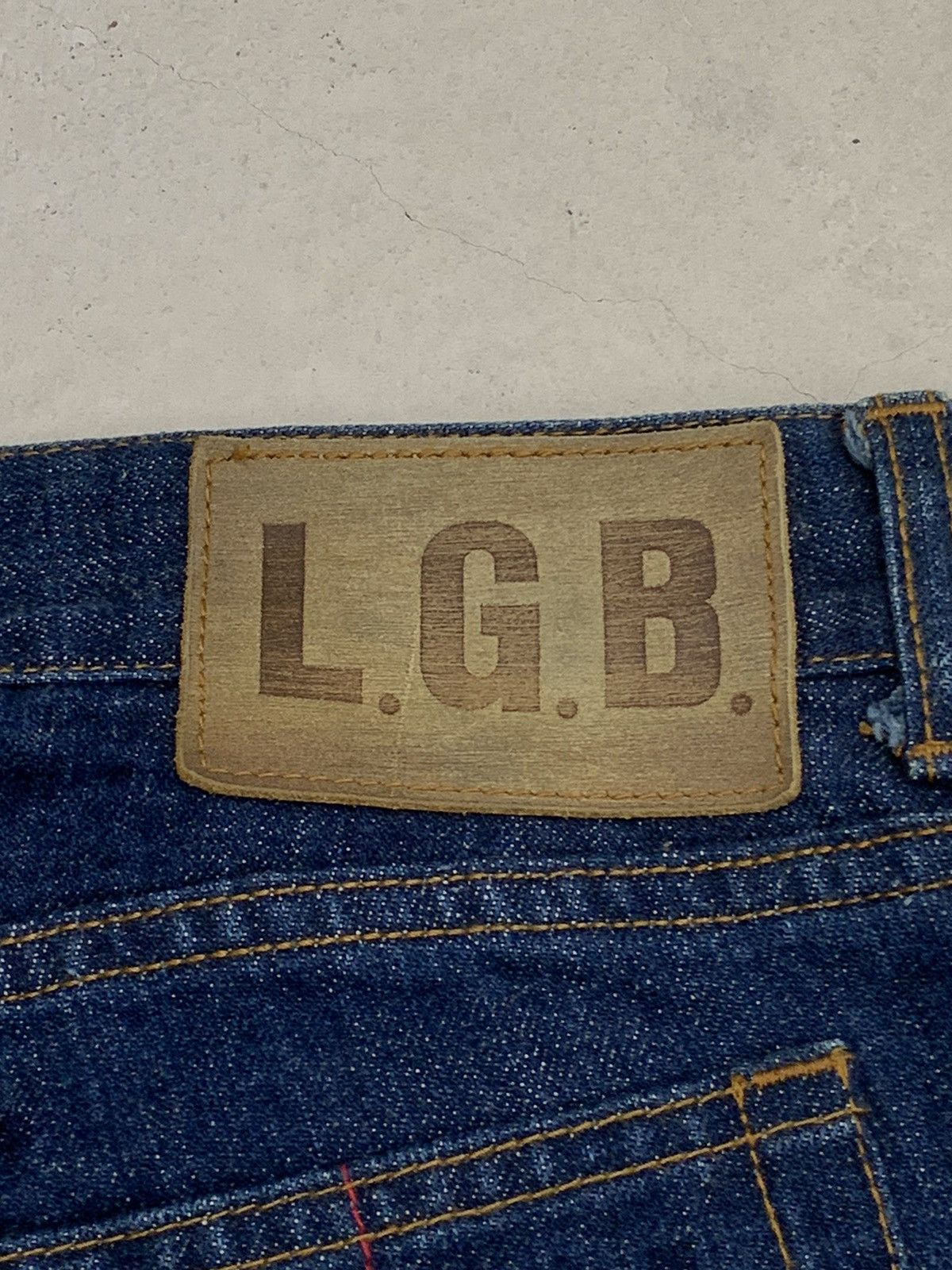 Le Grande Bleu (L.G.B.) Le Grand Bleu Flare Dark Denim Whisker Maniac Corp Size US 28 / EU 44 - 13 Thumbnail