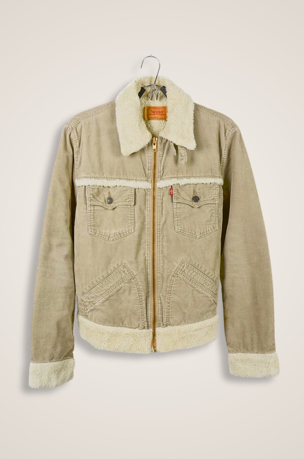 Levi's Levi’s Sherpa Cord Jacket Beige - Size L Size S / US 4 / IT 40 - 1 Thumbnail
