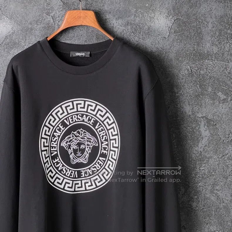 Versace Versace Black cotton back pattern Medusa pattern sweatshir Size US L / EU 52-54 / 3 - 3 Thumbnail