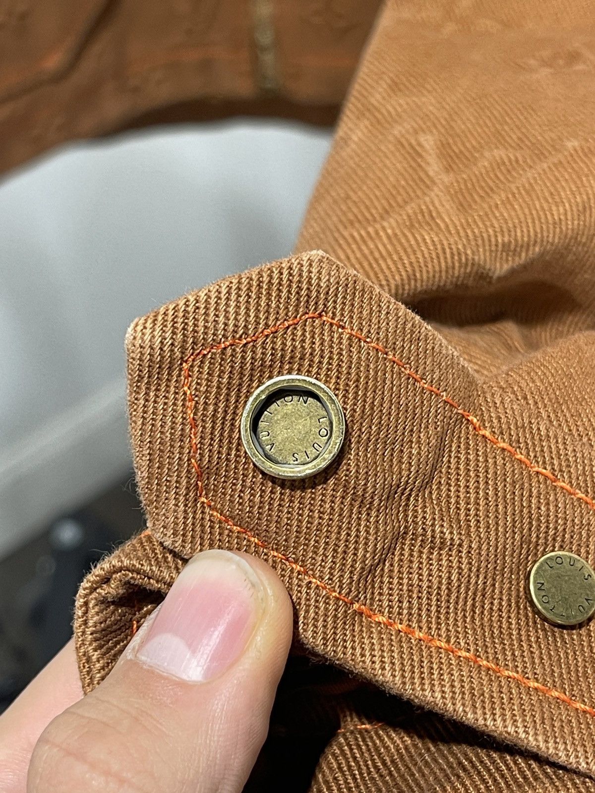 Louis Vuitton Louis Vuitton Orange Brown Carpenter Jacket Size US L / EU 52-54 / 3 - 8 Thumbnail
