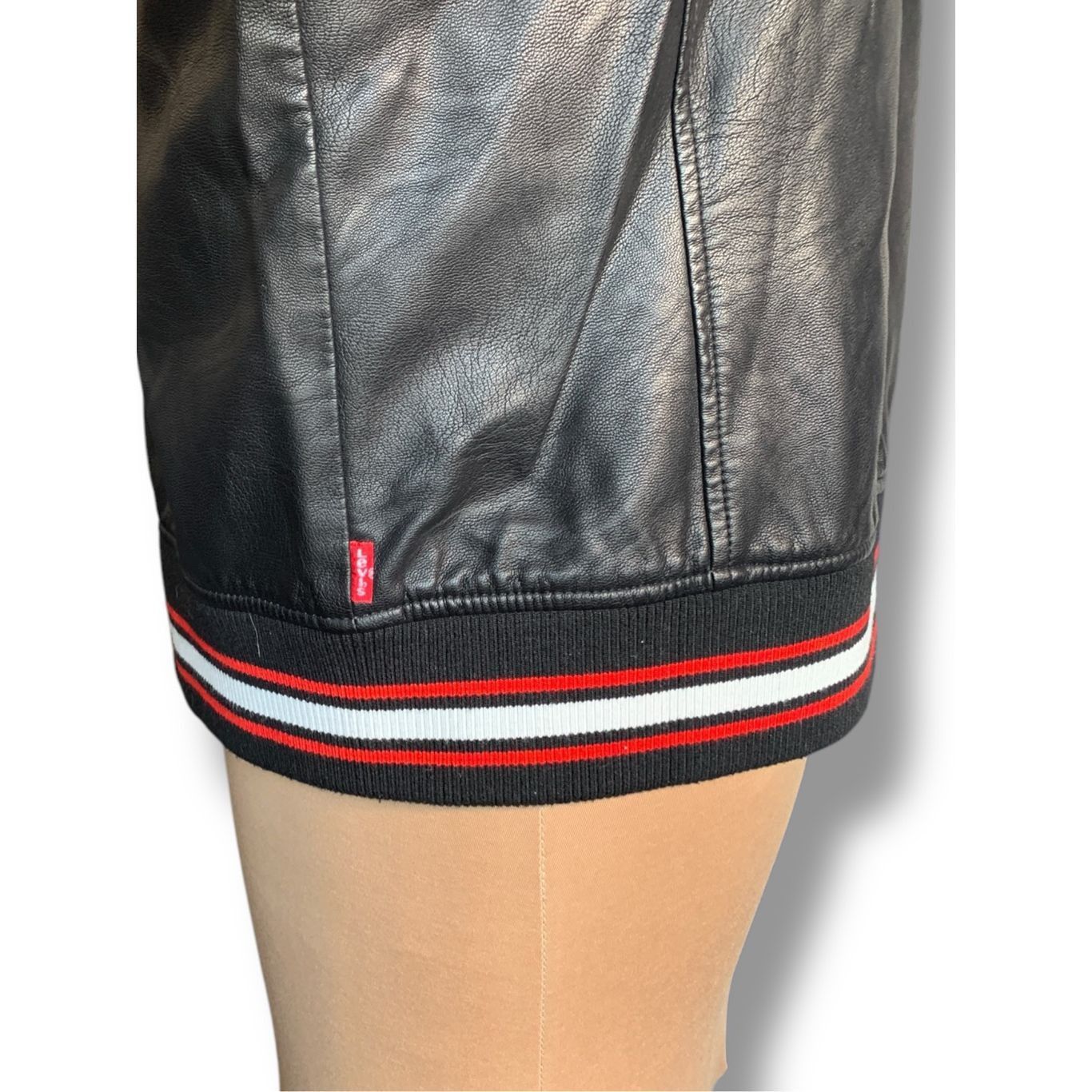 Levi's Levi’s NWT Faux Leather Moto Jacket Black Ribbed Hem Asymmet Size XL / US 12-14 / IT 48-50 - 8 Thumbnail