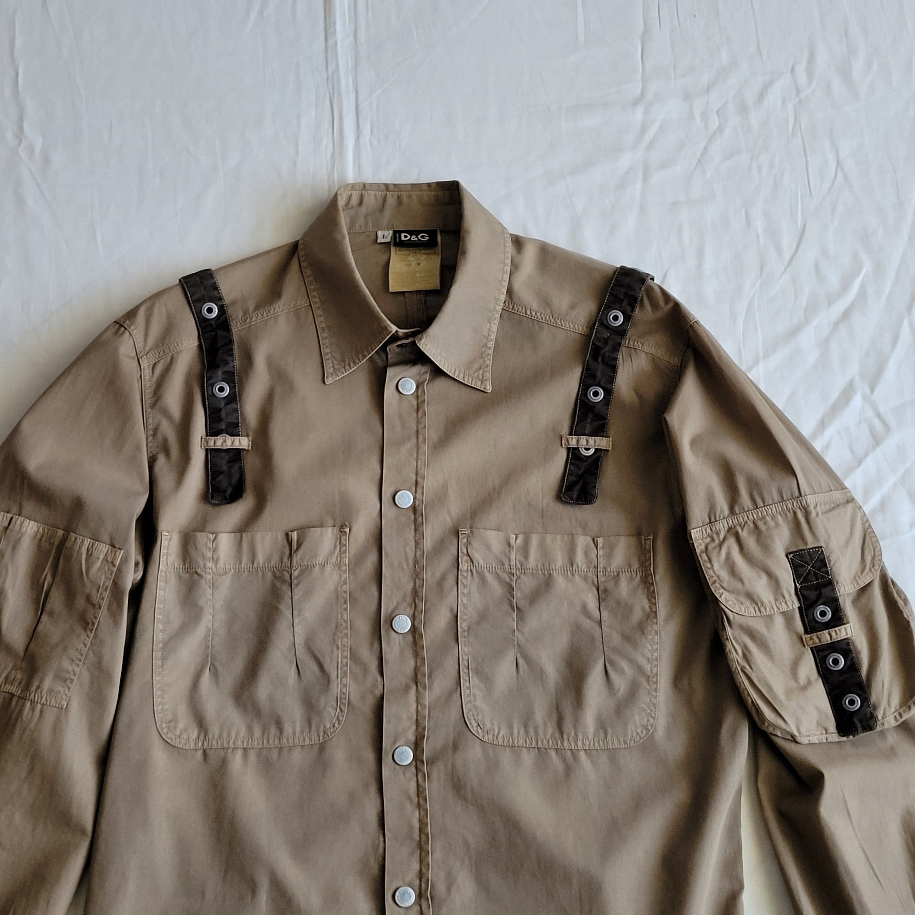 Dolce & Gabbana D&G 2003 rare cargo bondage military shirt Size US L / EU 52-54 / 3 - 2 Thumbnail