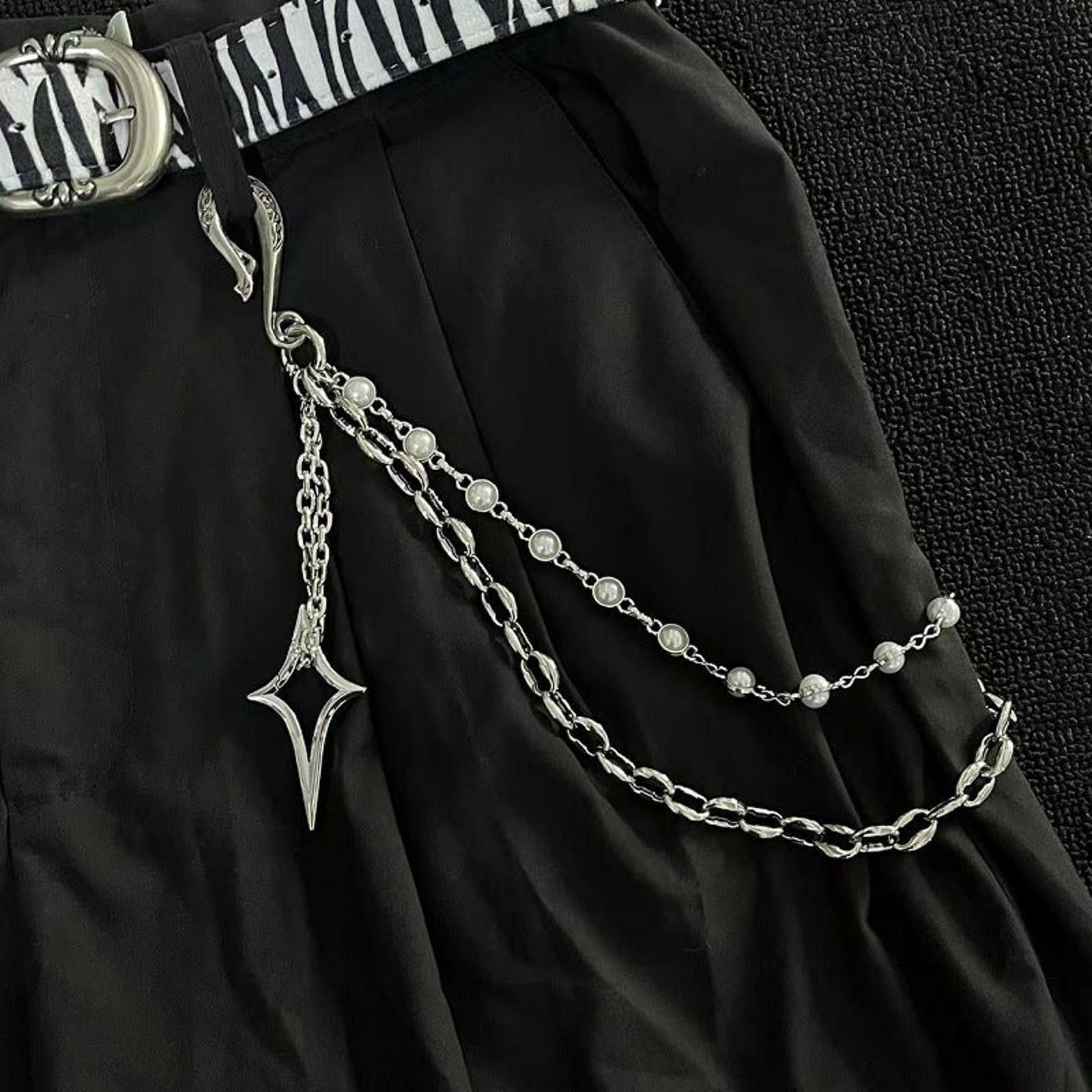Vintage Silver Chain Double Wallet Chain Size ONE SIZE - 1 Thumbnail