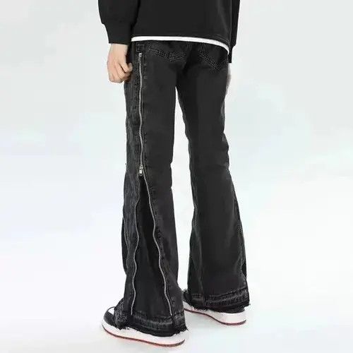 Japanese Brand × Jean High street handsome wide-leg jeans with zipper design Size US 32 / EU 48 - 3 Thumbnail