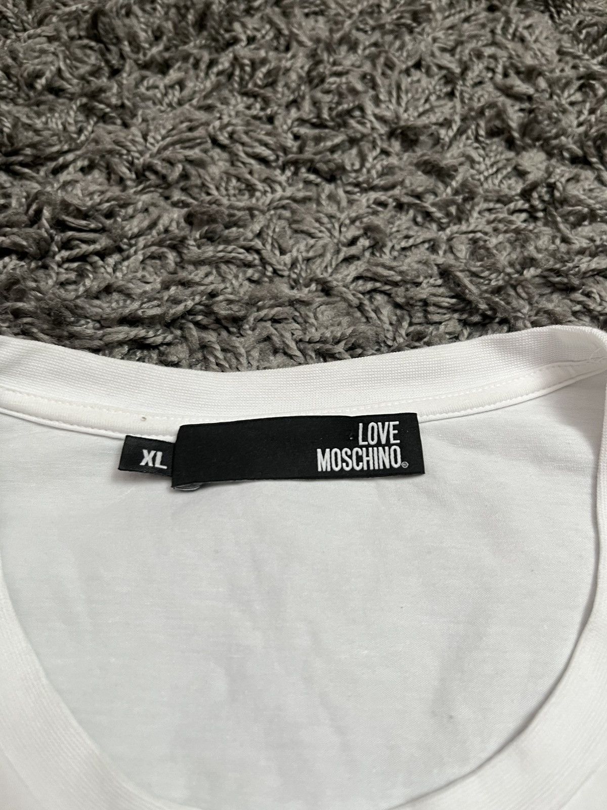 Moschino Love Moschino Est. 2008 Milano Graphic Tee White Size US XL / EU 56 / 4 - 5 Thumbnail