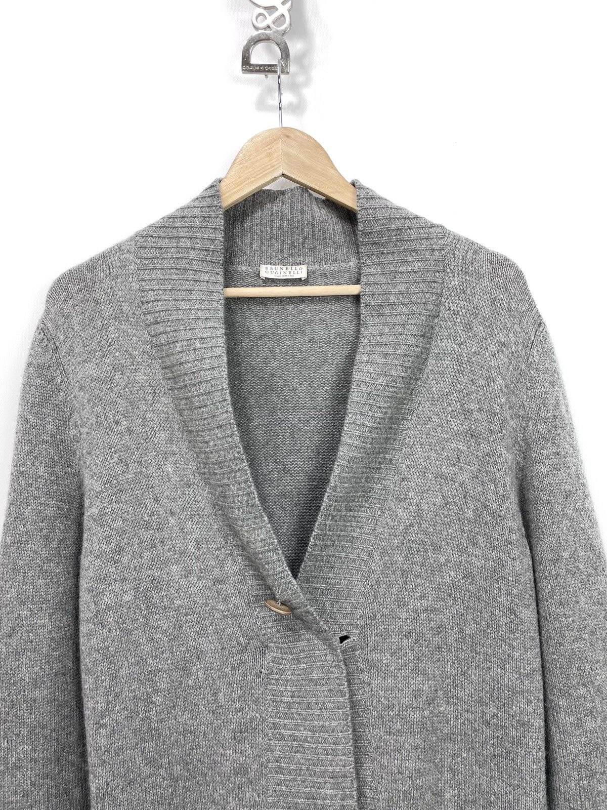 Brunello Cucinelli BRUNELLO CUCINELLI 100% Cashmere Longline Cardigan Size XL / US 12-14 / IT 48-50 - 7 Thumbnail