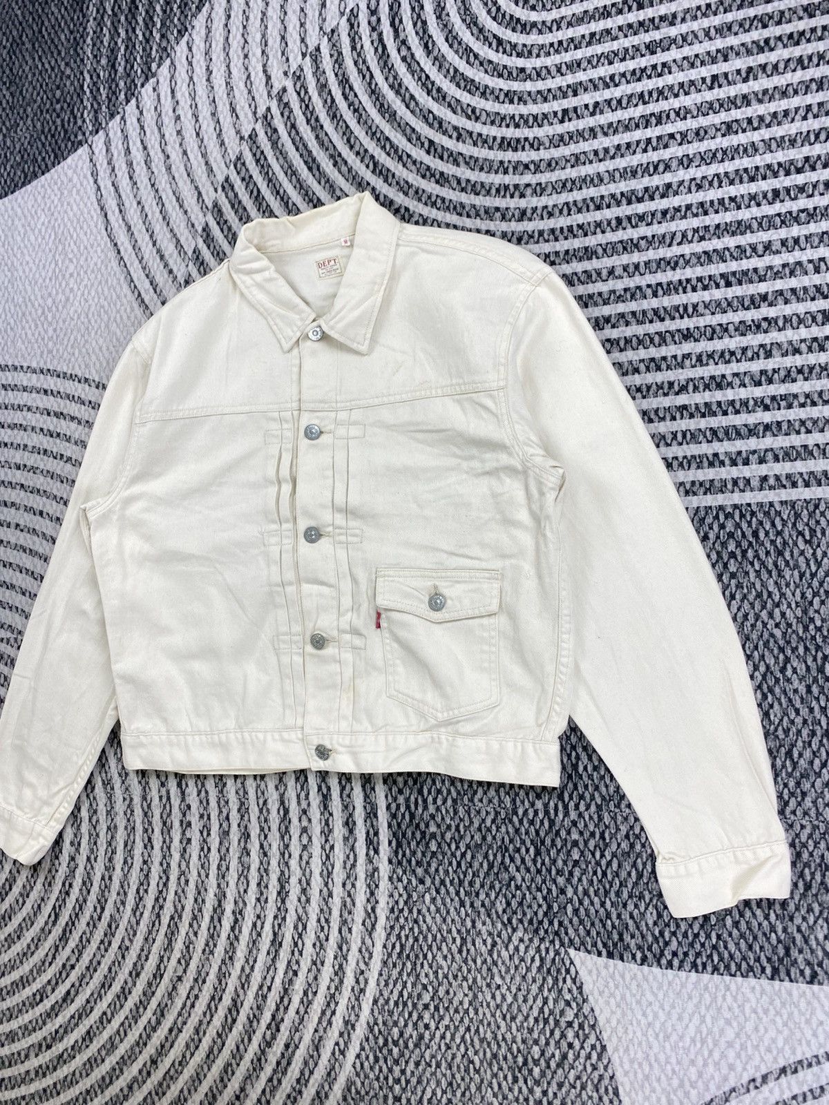 Japanese Brand Vintage Dept Cropped Cotton Button Up Jacket Size US M / EU 48-50 / 2 - 4 Thumbnail