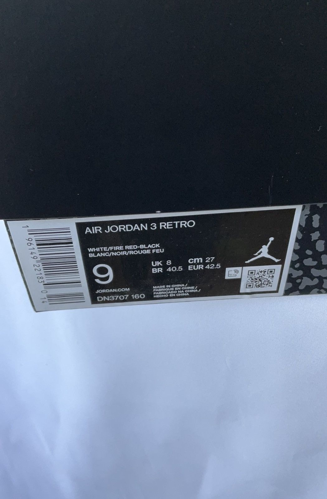 Nike Men’s Nike Air Jordan 3 Retro Size US 9 / EU 42 - 9 Thumbnail