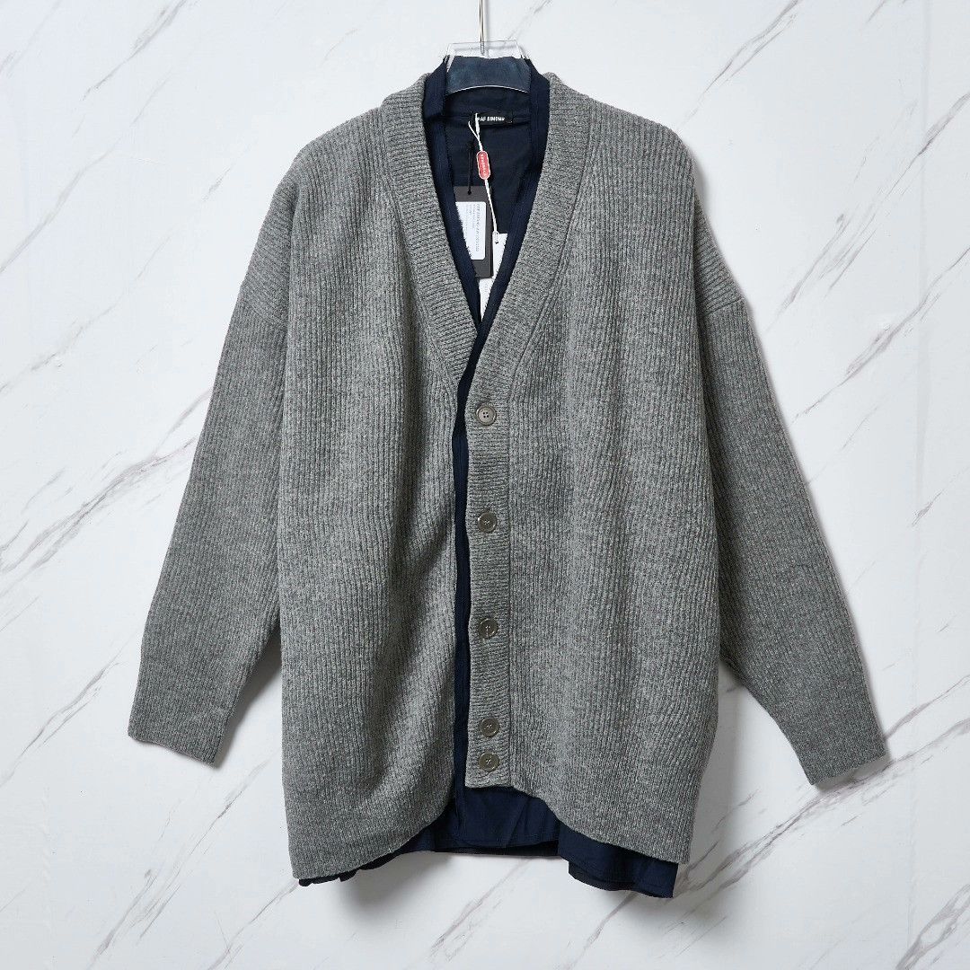 Raf Simons Raf Simons Unisex Fake Two-Piece Wool Cardigan Size US S / EU 44-46 / 1 - 1 Thumbnail